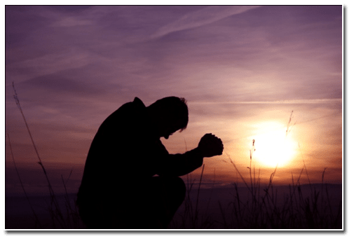 man praying